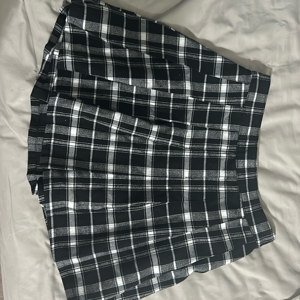 Hollister ultra high rise plaid skirt